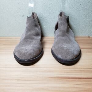 Lucky Brand Women's 6.5 Giovana Cut Out Buckle Loafers Taupe Brown‎ Suede